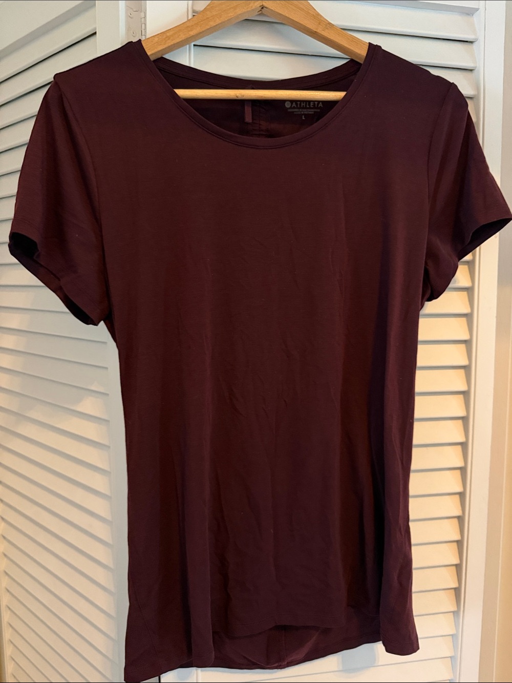 Athleta Women's Short Sleeve Crew Tee - Deep Plum